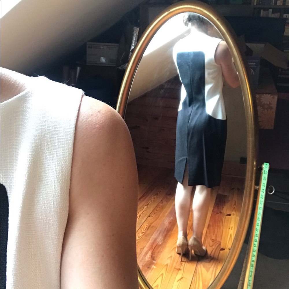 David Meister Black White Mod Sheath Dress, EUC, 4 - Picture 15 of 16